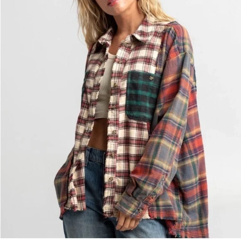 BDG/Urban Outfitter Multicolor Flannel Button Down Shirt Size Small
